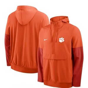 Nike Men's Orange and Red Hooded Windbreaker